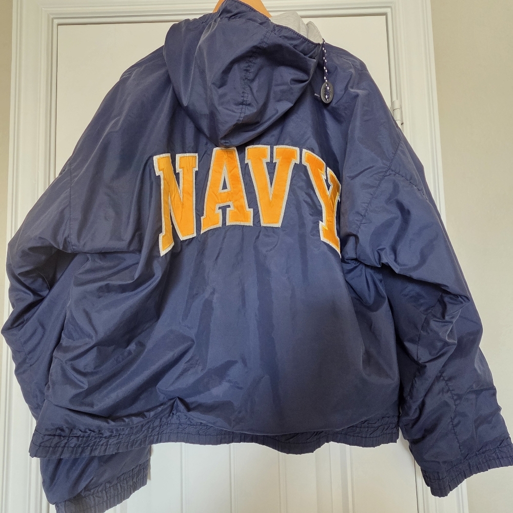 Vintage Navy Midshipman Gear For Sports Blue Military Vintage Jacket XL